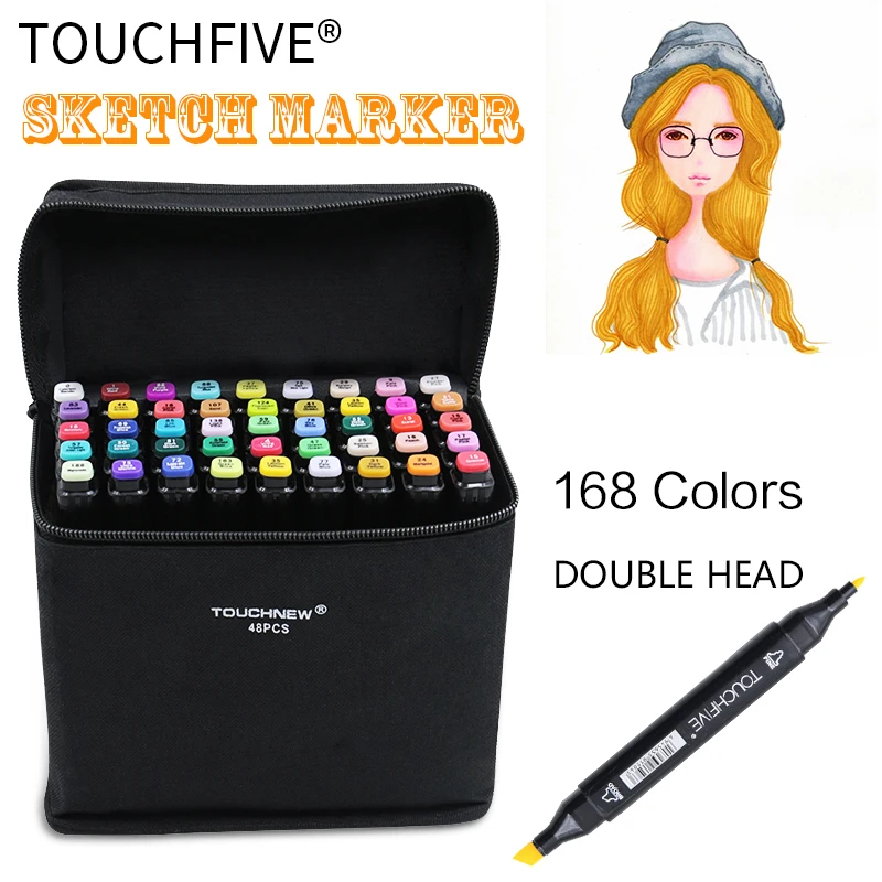 TouchFive маркер 30/40/60/80 с цветным рисунком искусство маркеры для Архитектура эскиза школьные маркеры поставки