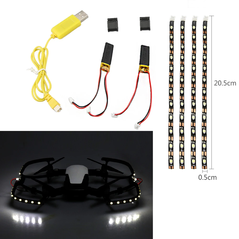 Сине белый DJI Mavic Air Guards Flash Led Light Strap для Accessories защита пропеллеров Cable светильник