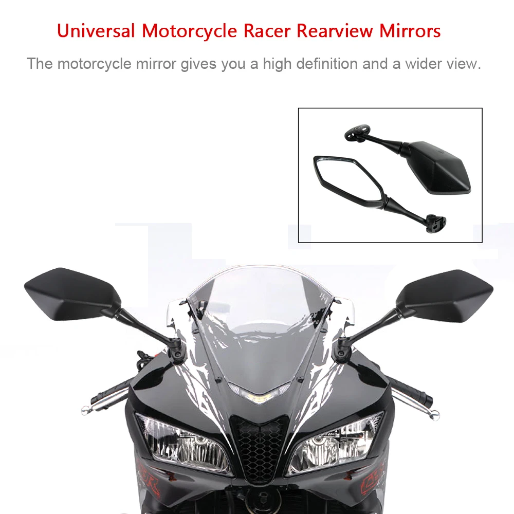 

Motorcycle Universal Racer Rear view Mirrors for Honda for KAWASKI Z800 NINJA 300 250SL ZX-6R NINJA 250 Z1000SX NINJA 1000ABS