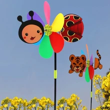 Дропшиппинг разноцветные Мультяшные животные ветряная мельница ветер Спиннер домашний сад двор Открытый Декор May30