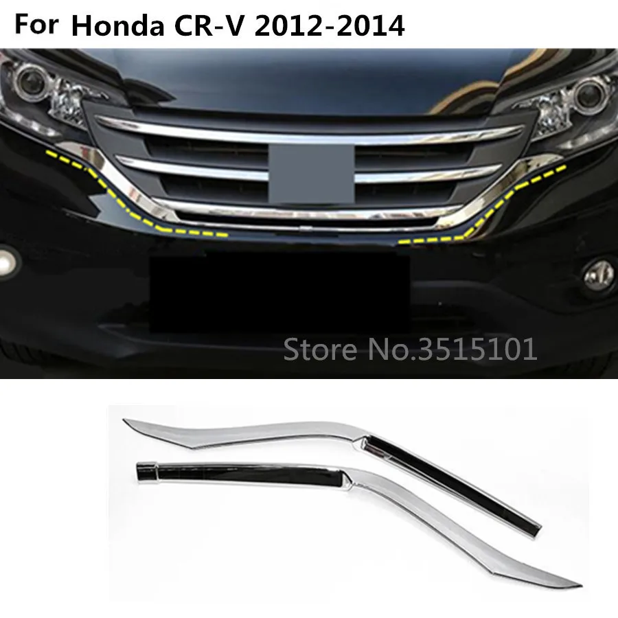 Car styling ABS chrome trim Front upper Grid Grill Grille molding Stick frame font b lamp