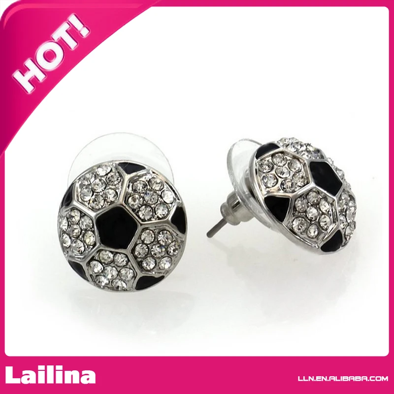 Football Futbol Soccer Earrings Stud Post Style Sports Fan Accessories Fashion Jewelry Charmin