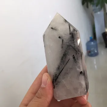 

3.28 Special Offer--207g Natural Black Tourmaline Quartz Crystal Healing Wand Good Quality With Low Price