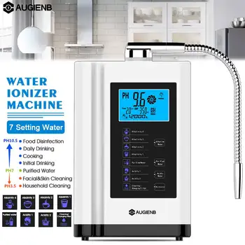 

AUGIENB LCD Water Ionizer Purifier MachinePH 3.5-10.5 Alkaline Acid 5 Water Settings 12000 Liters Auto-Cleaning Water Filter