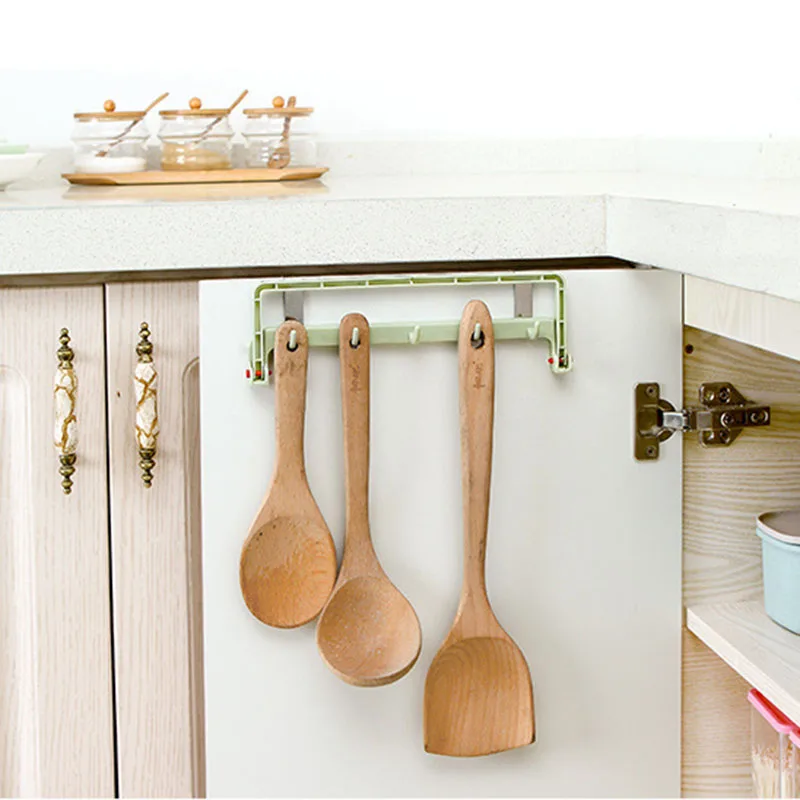 5 Hook Multifunction Back Door Hanger Rack Bathroom Kitchen