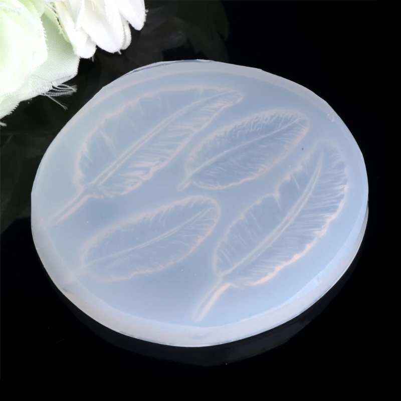 

JAVRICK Jewelry Mold Feather Shapes Making Pendant Silicone Resin Cake DIY Handmade Craft Tools