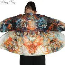 Японское кимоно юката kimino haori Кардиган для мужчин kimino халат для мужчин черный принт японский Топ Haori Япония Одежда V1275