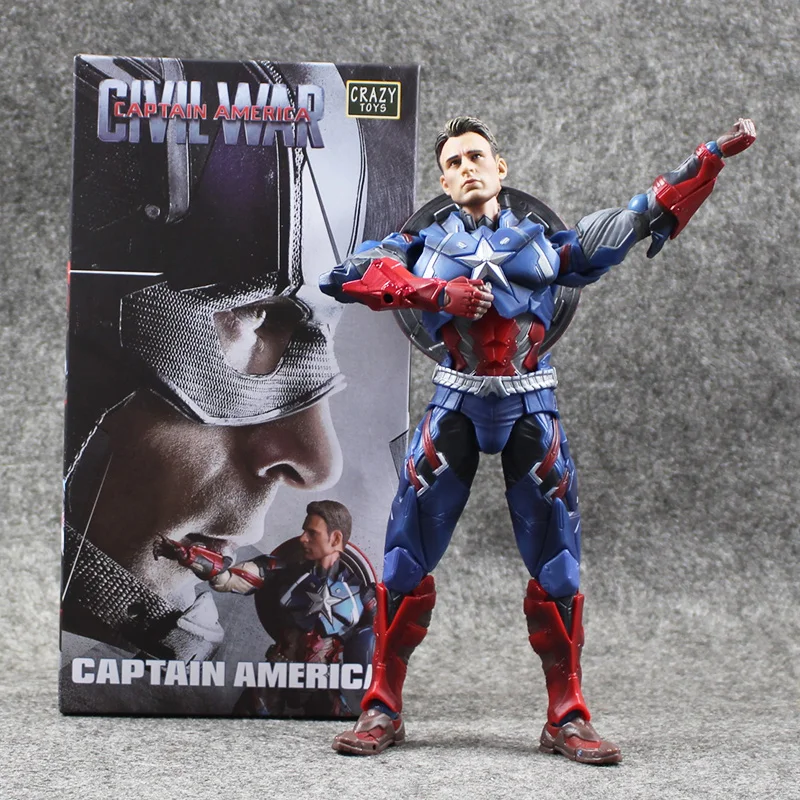 

6" 16cm Super Hero The Captain America 1/6 Joint movable PVC Action Figure Collection Model Toy Doll Gift for Kids