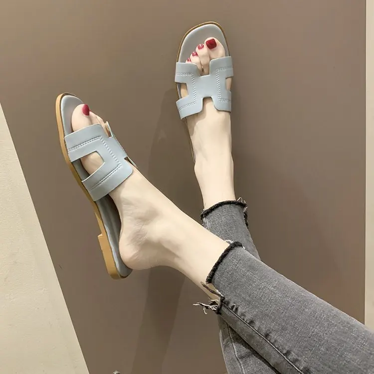 

Sandalias Cut Out Summer Beach Sandals Cusual Women Slides Outdoor Women Slippers Indoor Slip Ons Flip Flops Female Mujer 2019
