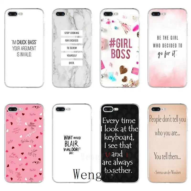 Gossip girl quotes positive Slim silicone TPU Soft phone