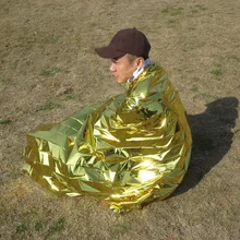 Новинка 2,1*1,3 м 50 г emergent одеяло спасательная Первая помощь Водонепроницаемый туристический кемпинг палатка поход уличный Спасательный Инструмент для серебра охота тепловой