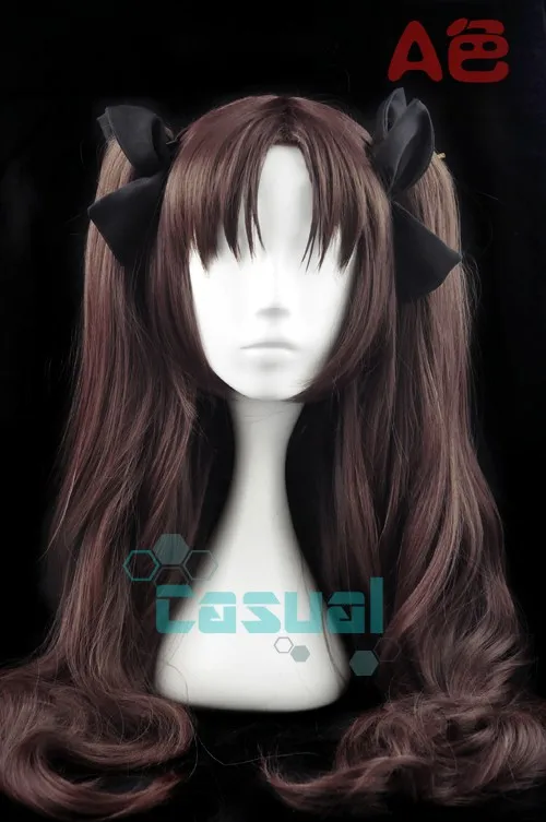 Fate/Stay Night Rin Tohsaka коричневый конский хвост 80 см длинные волнистые волосы