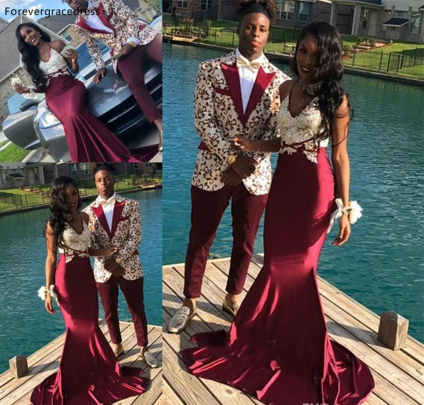 

Sexy Mermaid Prom Dresses South African Black Girls V Neck Lace Holidays Graduation Wear Party Gowns Plus Size Custom Made