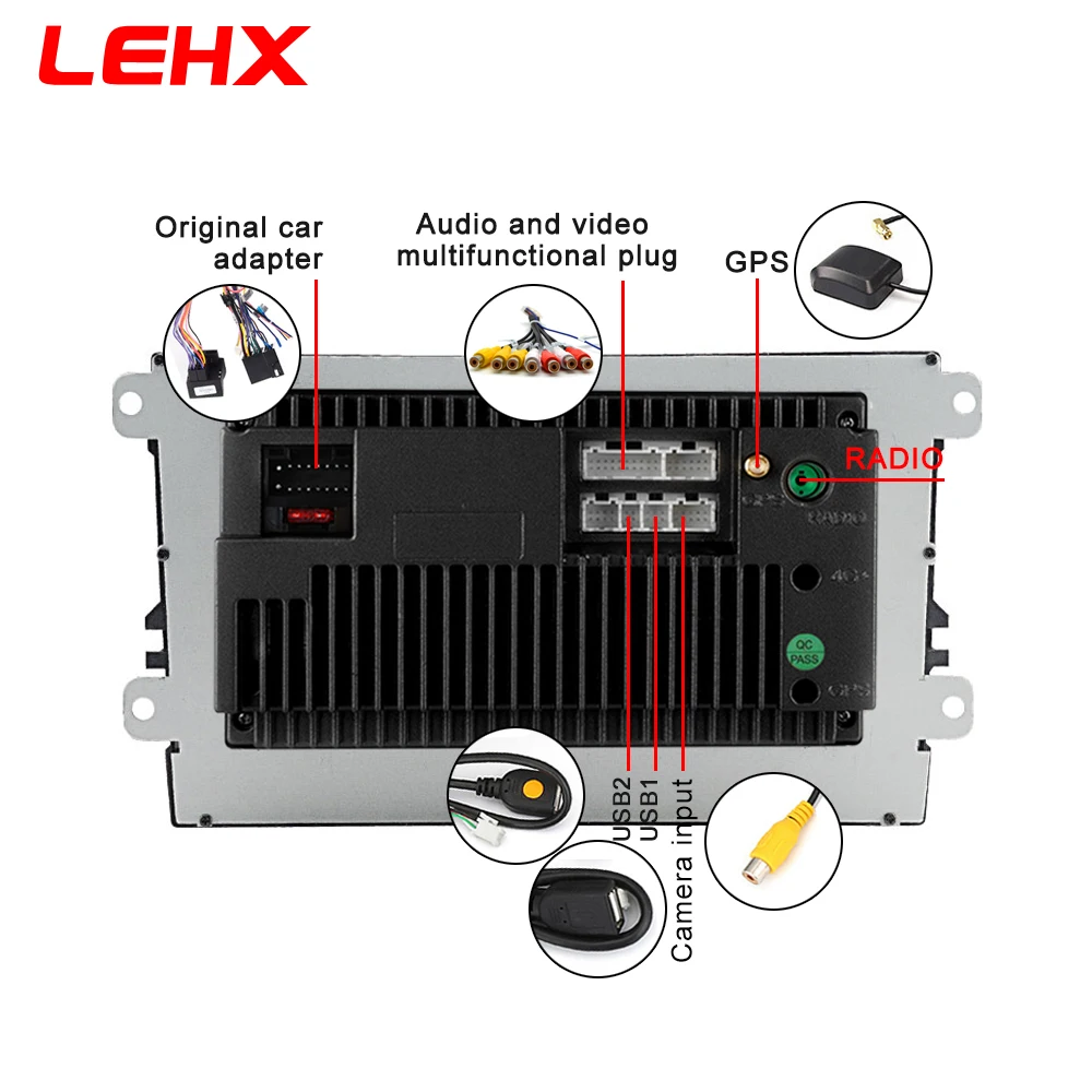 LEHX 9 дюймов Автомобильный Android 8,1 автомобильный Радио gps авто радио 2 Din USB для VW Skoda Octavia golf 5 6 touran passat B6 jetta polo tiguan