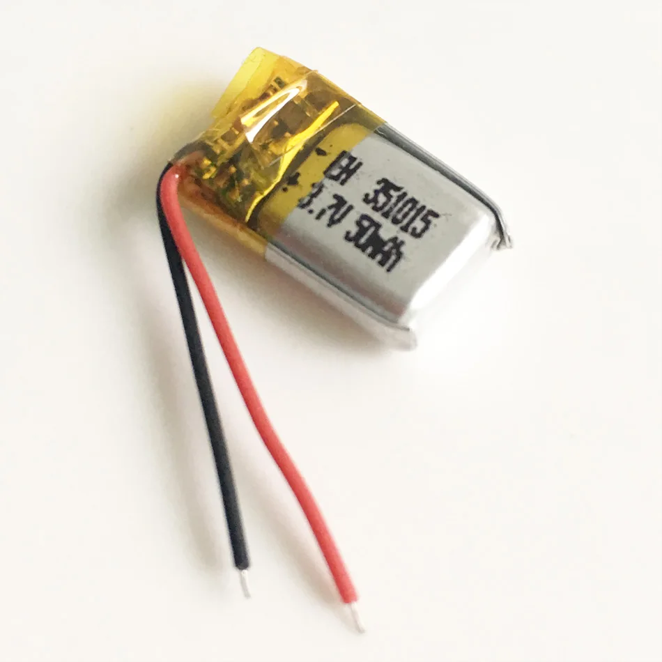 2 шт 3,7 v 50mAh литий-полимерная LiPo аккумуляторная батарея для DIY Mp3 наушников bluetooth рекордер гарнитура 351015