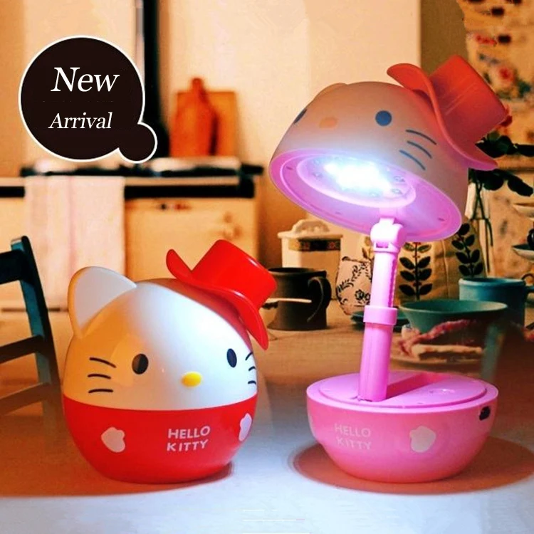 Hello Kitty Cute Mini saving Led Rechargeable Lamp Dimmable Foldable