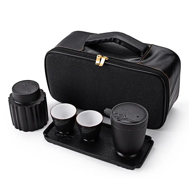  Chinese Travel Kung Fu Tea Set Ceramic Portable Teapot Porcelain Teaset Gaiwan Tea Cups Of Tea Cere