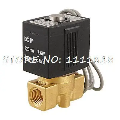 

DC 24V 1/4" Thread Two Way Two Position Solenoid Valve