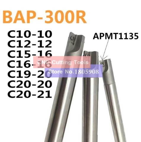 

BAP300R C10-10-120 C12-12-130 C16-16-150 C20-20-150 2T Right angle 90 degree milling cutter arbor for APMT1135 carbide inserts