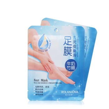 

2 Pcs/Bag Milk Feet Mask Exfoliating and Dead Skin Removing Feet Mask Moisturizing Hydrating Foot Mask Hot Summer Feet Care Mask