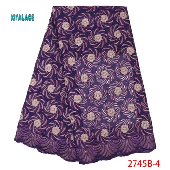 

Purple Swiss Voile Lace African Lace Fabrics 2019 Nigerian Swiss Voile Lace High Quality French Switzerland Wedding YA2745B-4