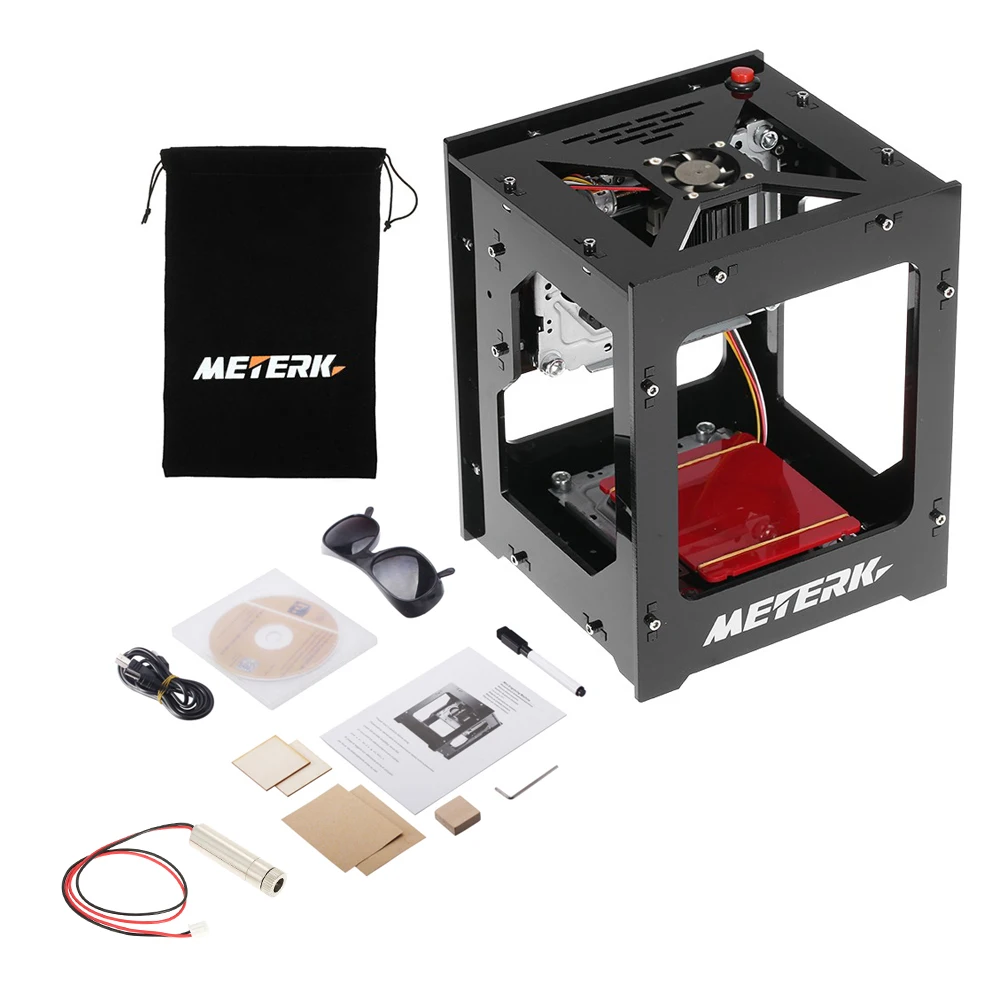 

1500mW cnc laser cutter Laser Engraver Wireless Blueto 4.0 Engraving Machine for iOSAndroid USB for PC+1500mW 405nm Laser Head