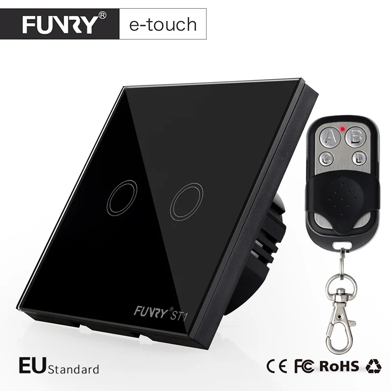 

Funry eu standaard 2gang remote switch, Smart Control aan-uit voor Smart Home, slimme Schakelaar, Smart Lamp Schakelaar