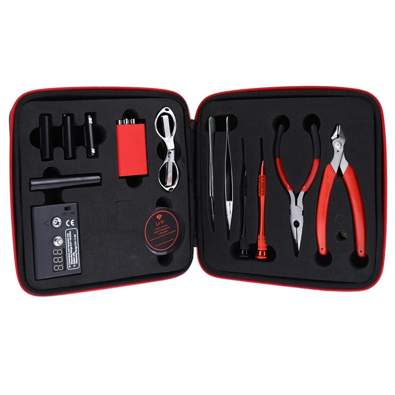 

TsonDianZ DIY Kit V2 Jig Meter Vape Tool Bag Kit Combo Set Full Tweezers Heat Wire Pliers VS Coil Father Vape Accessories