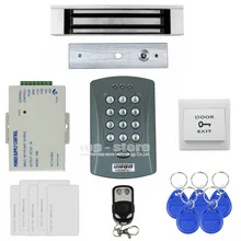 Diysecur 180 кг магнитный замок 125 кГц RFID пароль клавиатуры Система контроля доступа безопасности Kit+ Дистанционное управление v2000-c