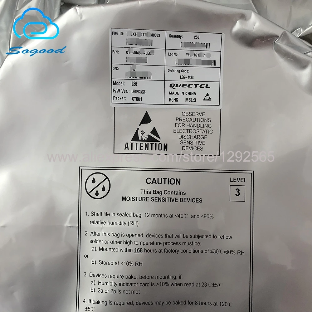 Quectel L86 L86-M33 GPS POT (Patch on Top) module GNSS Antenna MTK3333 Multi-GNSS engine for GPS, GLONASS, Galileo and QZSS