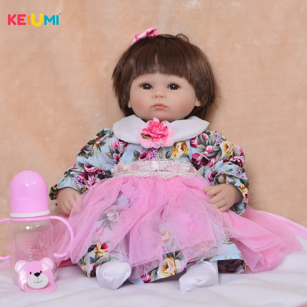 

Cutural 17'' New Reborn Dolls Babies Soft Silicone Vinyl 43 cm Reborn Princess Playmates Plush Toy Girl Baby Gift Collection