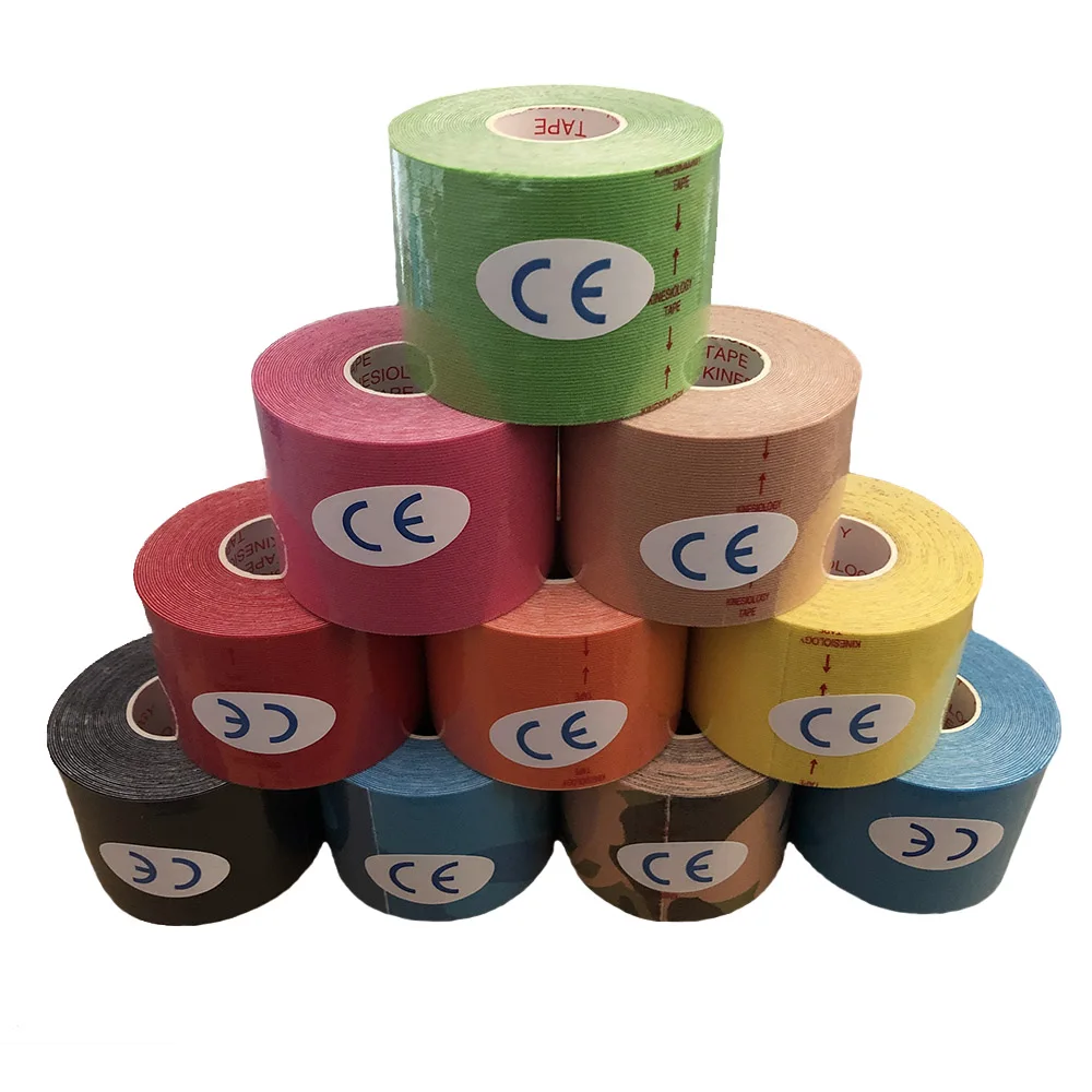 5 Size Kinesiology Tape Muscle Bandage Sports Cotton Elastic Adhesive Strain Injury Tape Knee Muscle Pain Relief Stickers