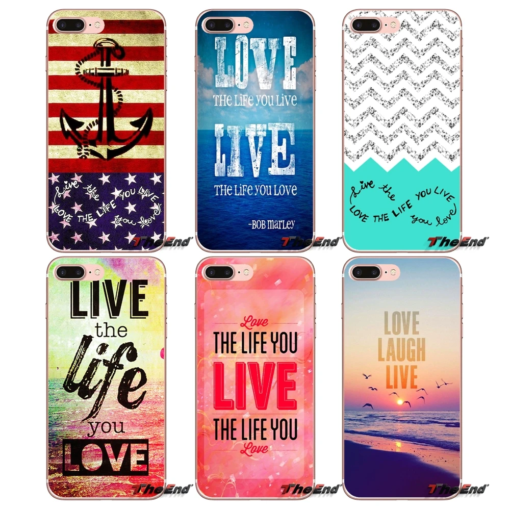 For iPhone X 4 4S 5 5S 5C SE 6 6S 7 8 Plus Samsung Galaxy J1 J3 J5 J7 A3 A5 2016 2017 Ocean Live the Life You Love Soft Case | Мобильные