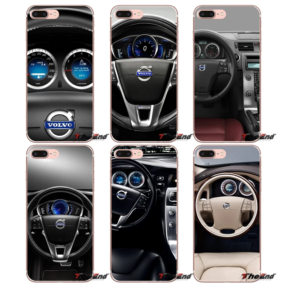 

luxury volvo interior steering wheel Cover For Samsung Galaxy S2 S3 S4 S5 MINI S6 S7 edge S8 S9 Plus Note 2 3 4 5 8 Coque Fundas