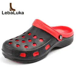 LebaLuka 6 Цвет Лето Для мужчин Римские сандалии Лепнина Ремешок на щиколотке отверстие сандалии открытый Обувь для отдыха Мужская обувь