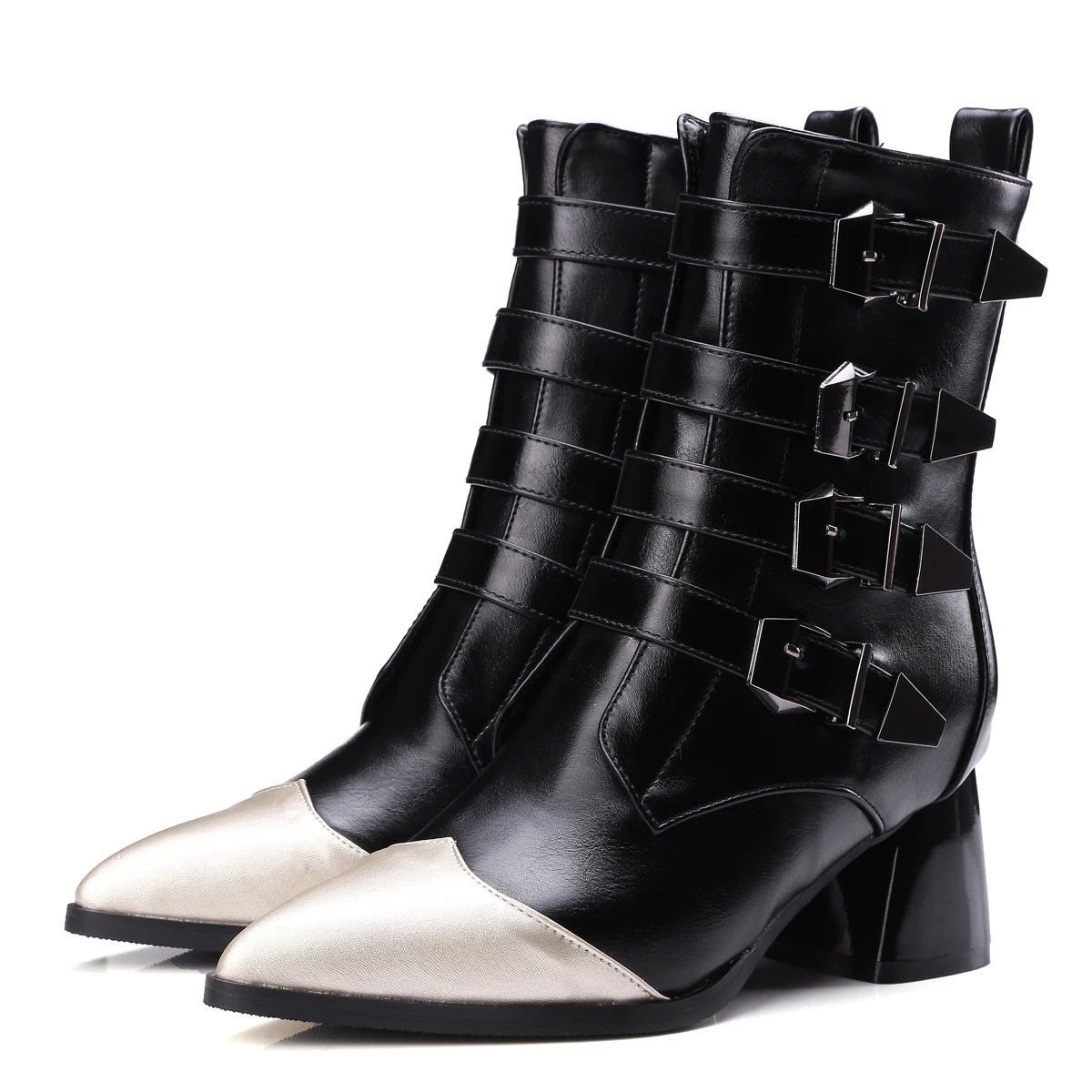 Weibliche Tipsboots grau Dicken Martin Ritter Herbst Und Frauen Neue Stiefel Schwarzes Mode Winter wXxnazqpZ