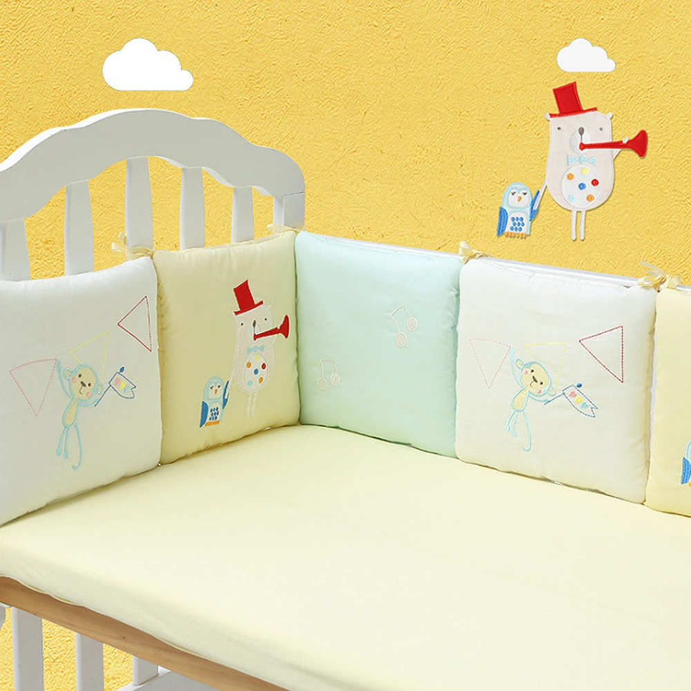 Fundamento do Bebê Berço da Criança dos Desenhos Animados para Infantil Lote Bebê Cama Conjunto Newborn Crib Bumper Protector no 6 Pçs - Mod. 204549 8 Mamãe e Bebê