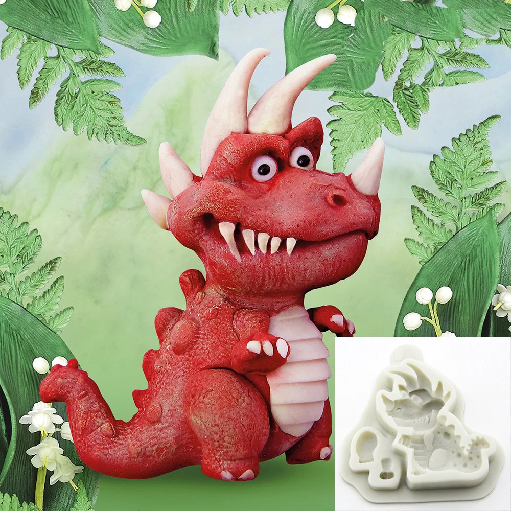 

Luyou 1pcs dinosaur cake silicone mold fondant lace mold Birthday cake decorating tools chocolate gumpaste mold FM1872