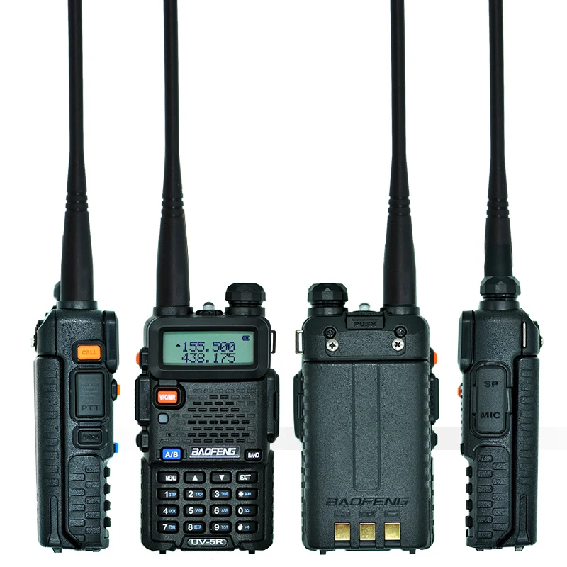 2Pcs BaoFeng UV-5R Walkie-Talkie Baofeng UV5R Ham CB Radio 5W 128CH Flashlight VHF UHF Dual Band Two Way Radio for Hunting Radio