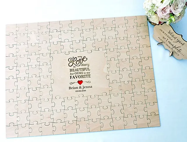 

Wedding Guest Book Puzzle Custom Made Puzzle Wood Wedding Puzzle Love Story Puzzle Wedding Guestbook Rustic Wedding Guest Book W