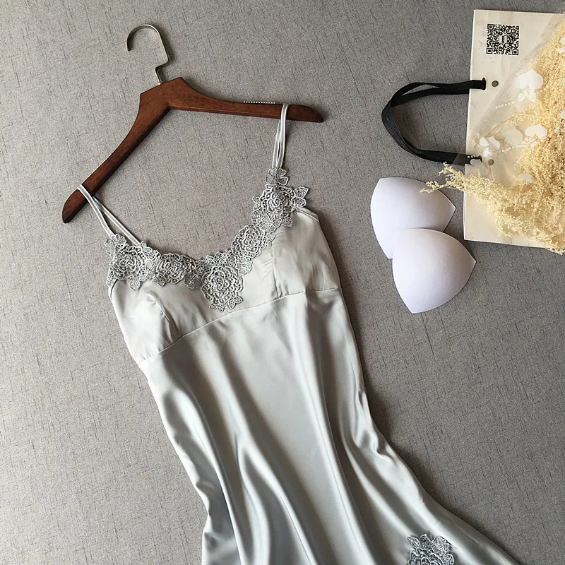 Соблазнительное женское белье Спагетти ремень рукавов шелковые ночные сорочки Ночная рубашка с v-образным вырезом тонкий гостиная Мини пижамы трусы