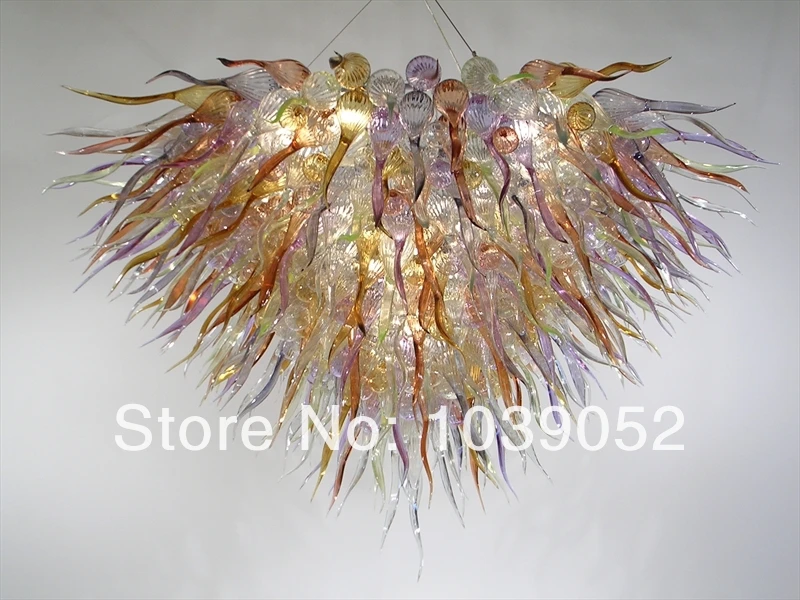 

Hot Sale Art Glass Lighting K9 Crystal Handmade Glass Chandelier Lighting