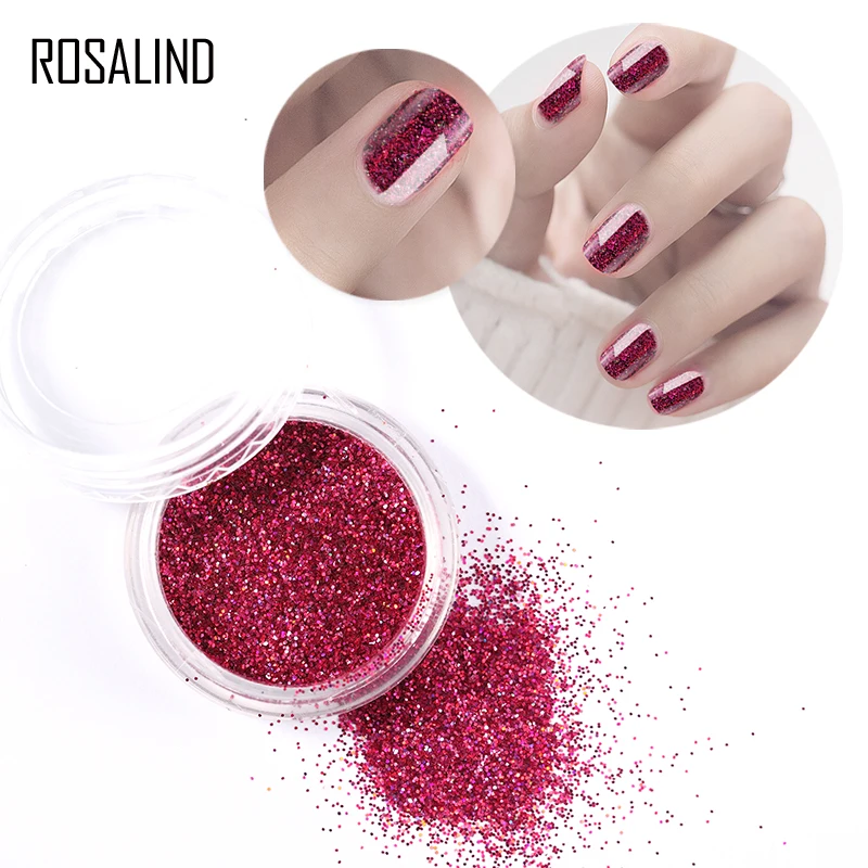 

Rosalind Nail Glitter Shinning Pigment Glitter 1g Nail Art Needed UV/LED Lamp Soak off Magic Manicure Mirror Decoration Nails