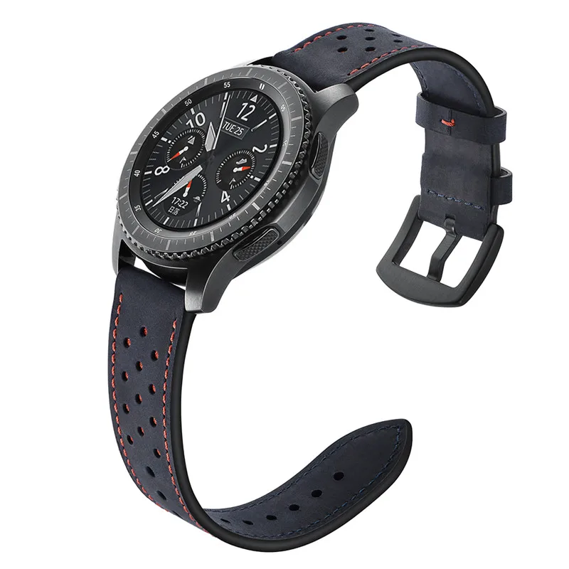 Gear S3 Frontier ремешок для samsung Galaxy watch 46 мм huawei часы GT ремешок 22 мм часы ремешок кожаный браслет Amazfit Stratos ремень