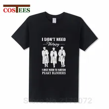 No necesito terapia solo necesito ver Peaky Blinders camiseta Vintage camiseta divertida de la marca de los adultos de la camiseta