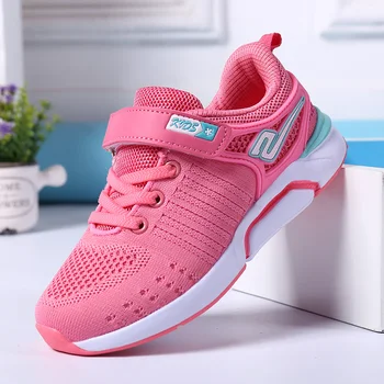 

2018 New Style Girls Running Shoes Mesh Breathable Kids Sneakers Children's Outdoor Sport Shoes Lightweight Trainers for Child