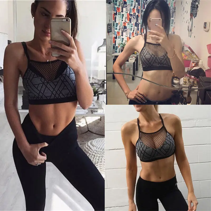 2017 New Women Sexy Sports Tank Running Tops Yoga Sport font b Fitness b font Exercise