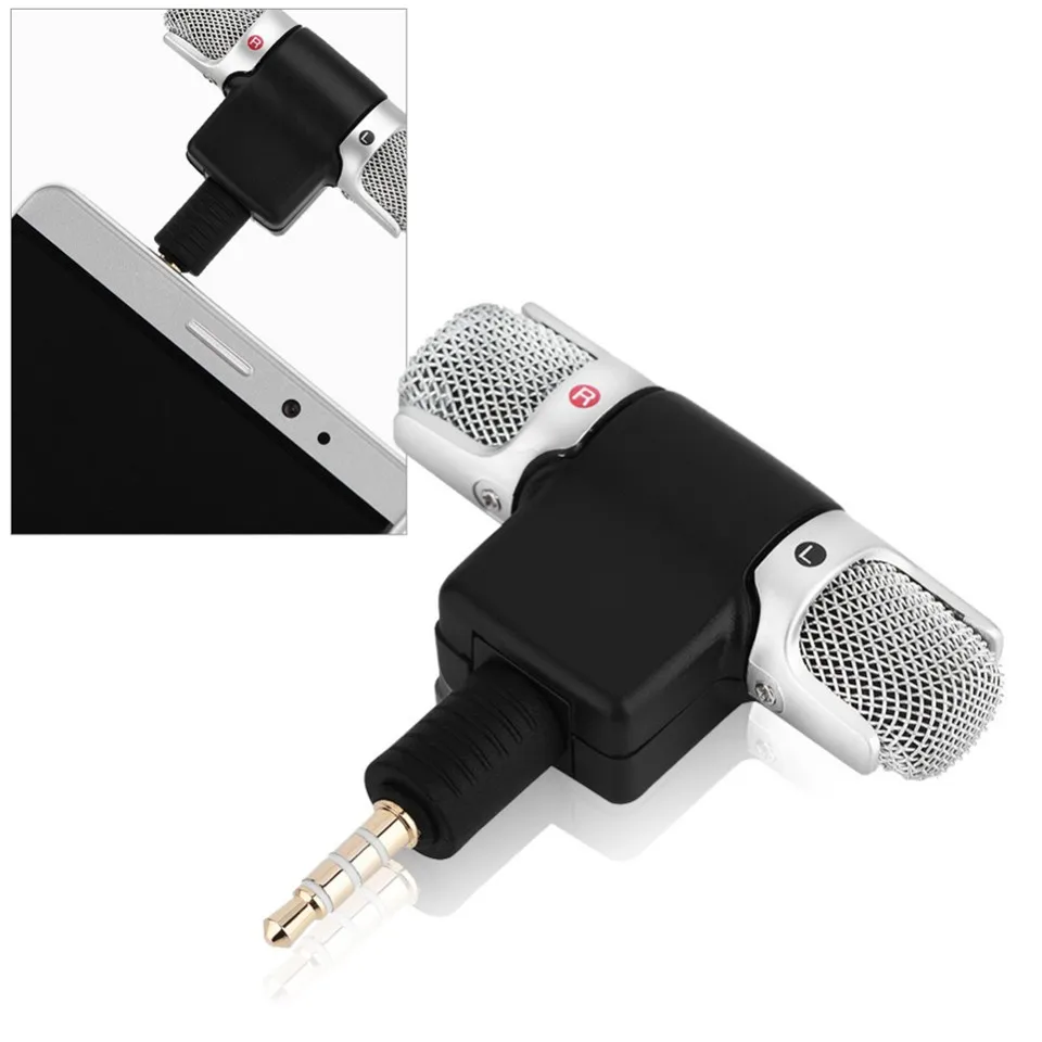YKSO Mini Stereo Microphone Digital Mic adapter 3.5mm Jack for PC Computer For Laptop Smart Mobile Phone Microphone (2)