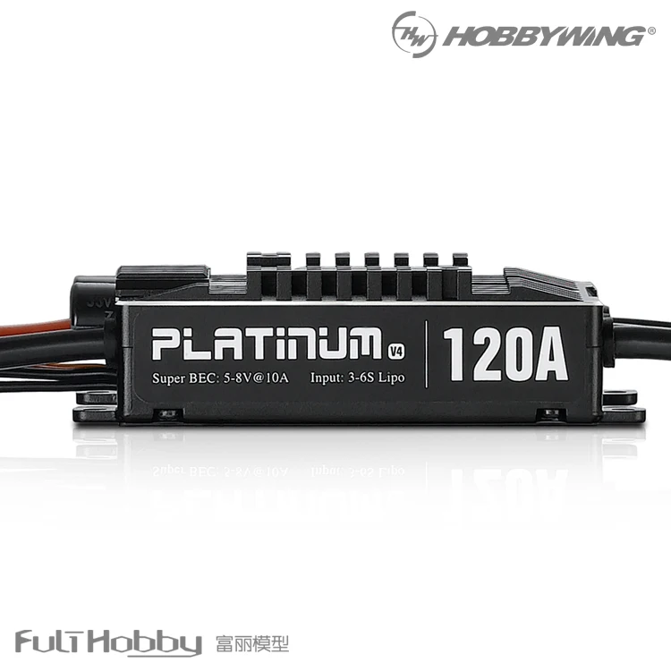 Щеточный электронный регулятор скорости Hobbywing Platinum Pro V4 120A с диагональю экрана 3 6 S