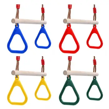 

Kids Plastic Toy Outdoor Gift Wooden Hand Rings Swing Toy Outdoor Gift Sports Fitness Children Supplies Hand Rings Swing